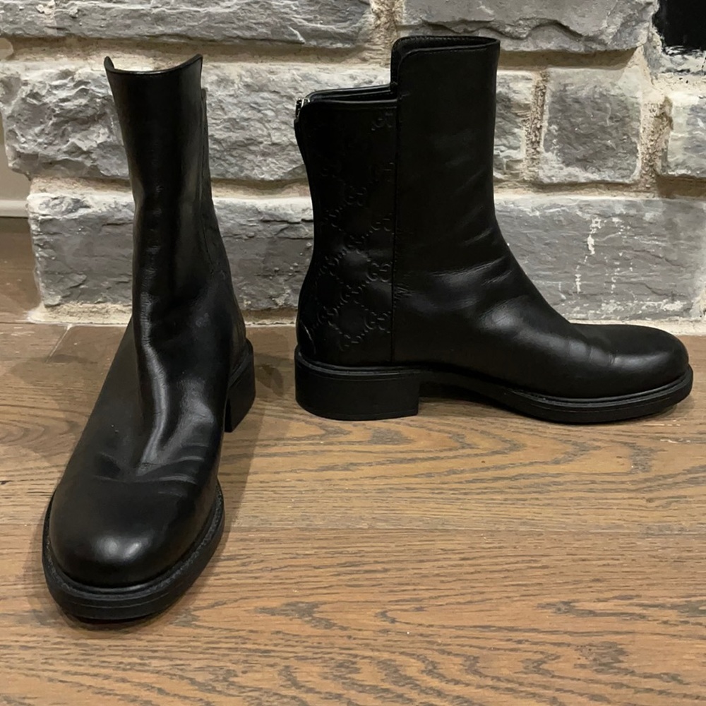 Gucci leather boots.
